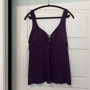 ☀️NEW Aqua Green Tankini Top w Metal Detail 16W